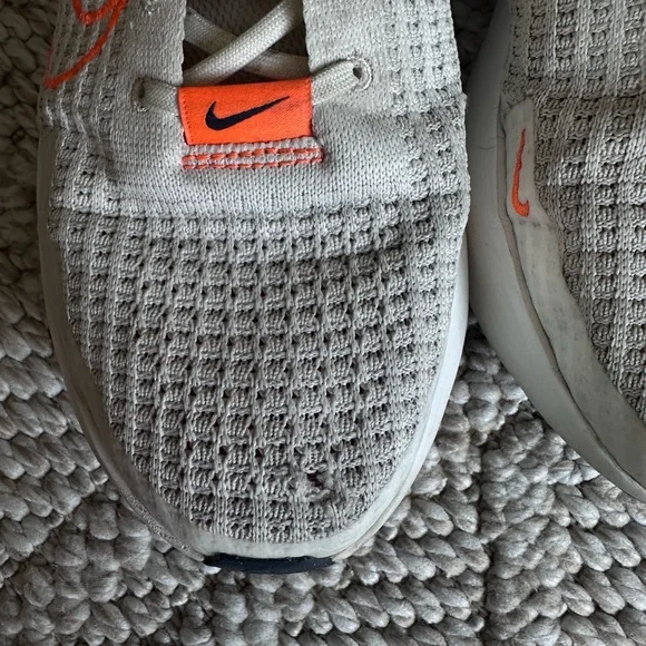 Nike White and Orange Athletic Sneakers - Picture 8 of 15